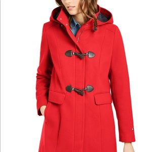 Tommy Hilfiger Red Hooded Coat